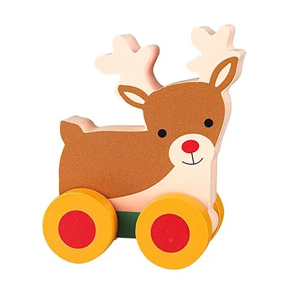 Orange Tree Rudolph the Reindeer Wooden Push Along