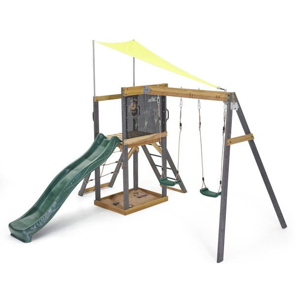 Plum Siamang Wooden Play Centre Climbing Frame and Swing 