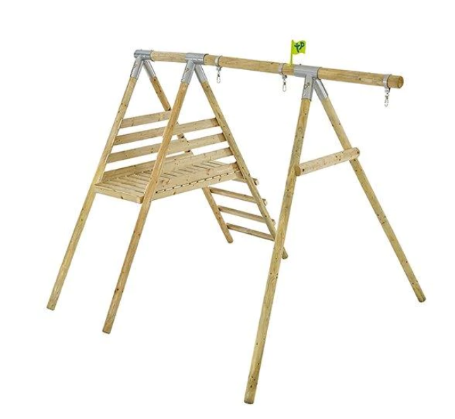 TP Knightswood Wooden Swing Frame Single and Deck