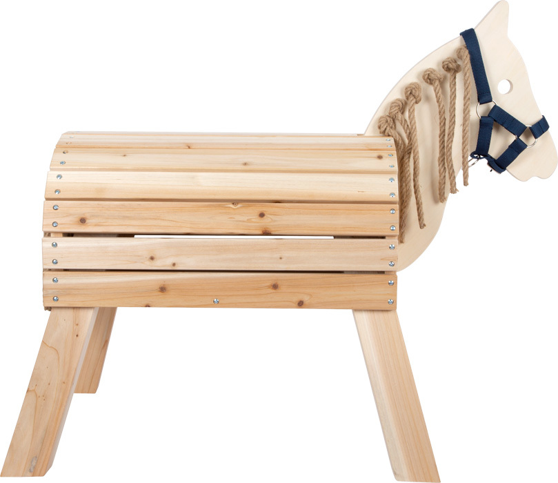 Wooden ride on best sale horse