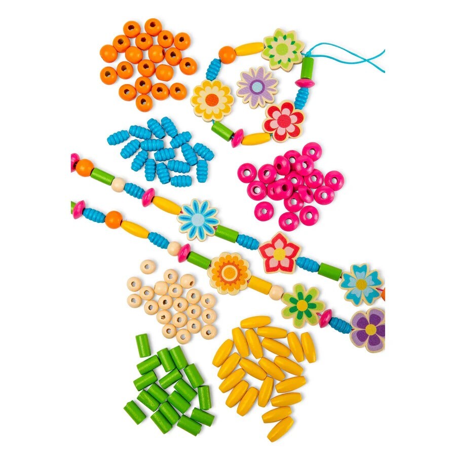 BigJigs Summer Flowers Wooden Jewellery Making Kit