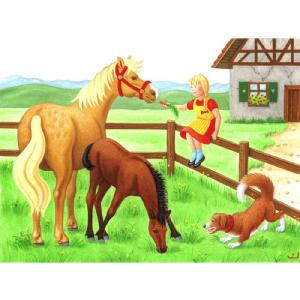 Atelier Fischer- Puzzle Feeding Horse's 12 piece Wooden Puzzle