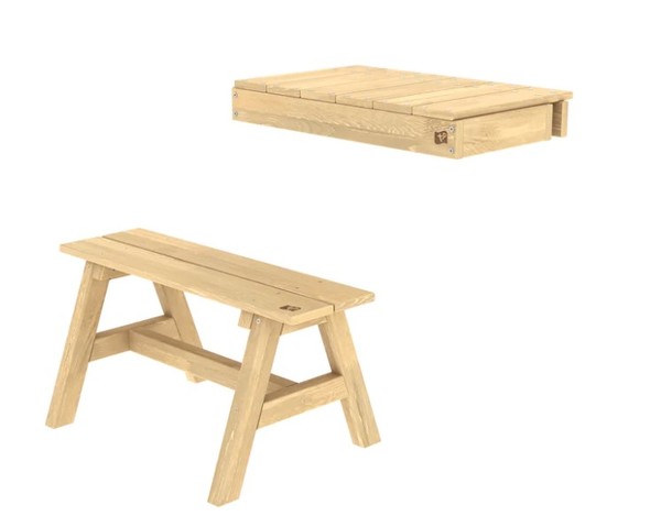 Table and Bench Cottage Playhouse Accessory