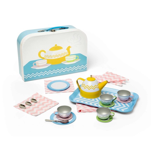 Bigjigs Tin Tea Set with Carry Case